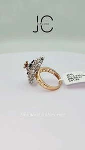 Elegantes anillos de cóctel de oro rosa para mujer con diamantes elegantes Anillos de diamantes de diseño de moda - Product Image 6