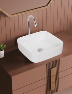 hot sell counter top <b>basin</b> ceramic or porcelain wash sink wholesale popular above counter <b>basin</b> 390X390X125mm SIZE - Product Image 3