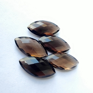 Quartz fumé naturel, taille marquise, pierres précieuses brunes en vrac pour la fabrication de bijoux - Product Image 2