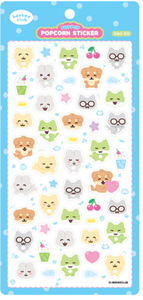 [HIHI Club] Autocollants Popcorn Hihi Today – Feuille d'autocollants mignons à l'effigie de personnages rieurs pour agenda, ordinateur portable, téléphone, bouteille – Vente en gros - Product Image 1