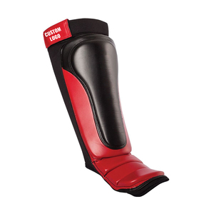 Protège-tibias en cuir personnalisé de haute qualité avec logo pour MMA, Karaté, Muay Thai, Boxe, avec protection hivernale - Product Image 2