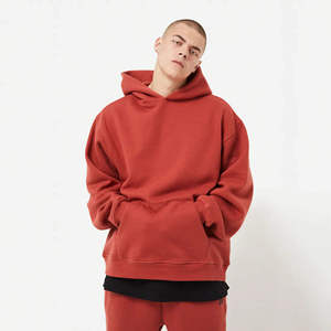 Custom Logo Waterproof Eco-Friendly 280g Pullover Fleece <b>Hoodie</b> for <b>Men</b> High Quality Casual Breathable Winter <b>Plain</b> Dyed - Product Image 2