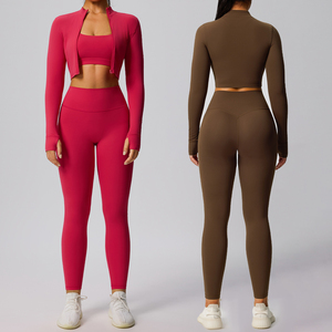 Ensemble de vêtements de sport pour femmes, soutien-gorge de sport et leggings, deux pièces, vêtements de sport pour la salle de sport, entraînement et exercice - Product Image 4
