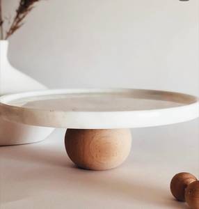 Luxury Solid Wood Handmade Circle <b>Cake</b> <b>Stand</b> with Natural Finish Rustic Dessert Display <b>Stand</b> for Wedding & Special Events - Product Image 5