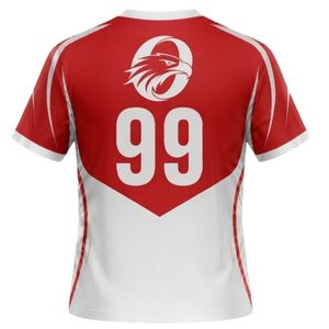 Uniforme de Balonmano Bicolor Rojo y Blanco para Hombre, Jersey de Manga Corta, Ropa Deportiva para Equipo, Prenda de Competición de Poliéster - Product Image 2