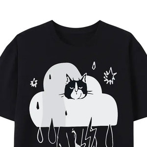 T-shirt surdimensionné en coton lourd pour homme, impression personnalisée, style streetwear, tee-shirt basique - Product Image 3