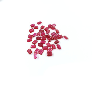 Rubis naturels de Bangkok, octogones calibrés 6x8mm, pierres précieuses de rubis naturelles facettées pour la fabrication de bijoux, prêtes à l'emploi - Product Image 1