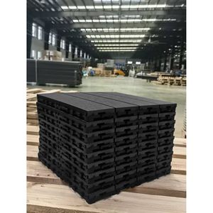 Set di 9 Piastrelle Incastrabili in Legno e Plastica Riciclabile per Pavimenti, 23,4 lb, 30,5 x 30,5 cm, Impermeabili per Uso Interno ed Esterno - Product Image 6