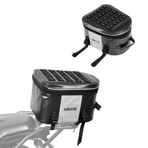 Sac de selle arrière pour moto en tissu imperméable 28L, coffre de rangement, boucle réglable, poche pour sac à main, ajustement universel pour l'extérieur - Product Image 1