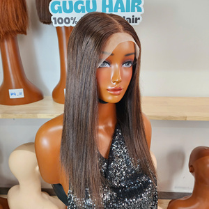 Perruque Lace Front Ombrée Cheveux Humains Lisses, Perruques Frontales en Dentelle Transparente, Cheveux Humains Couleur Blond Miel Pré-Pluckés pour Femmes - Product Image 2