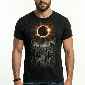 Camiseta Personalizada para Hombre, Diseño Gótico con Estampado de Murciélago y Libro, Camiseta de Algodón Grueso, Estilo Retro de Terror y Vampiros, Prendas Casuales OEM - Product Image 5