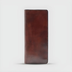 Burgundy <b>Leather</b> Long <b>Wallet</b> For <b>Men</b> Designer <b>Bifold</b> Card Holder Zipper Coin Pocket And Secure Snap Closure - Product Image 5
