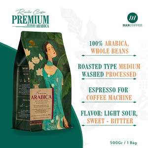 HANCOFFEE Vietnam Arabica Roasted Whole <b>Beans</b> - Medium Roasted 500g/<b>bag</b> - Customizable OEM/ODM - Free Sample - Product Image 3