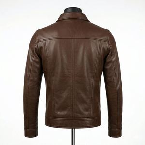 Latest Design <b>Leather</b> Wear <b>Long</b> Sleeves <b>Leather</b> <b>Jacket</b> High Street Men's Winter Quilted <b>Jackets</b> - Product Image 2