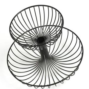 Panier à fruits en métal noir fait main, style moderne, design personnalisé, couleur au choix, pour hôtels, idéal pour le rangement des fruits et légumes. - Product Image 1