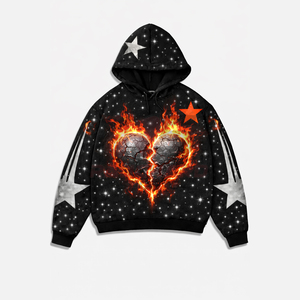 Sudadera con Pedrería de Moda Urbana, Diseño Premium Serigrafiado, Estilo Urbano Contemporáneo, Primavera/Verano - Product Image 1