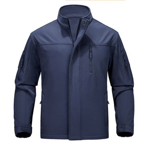 Veste softshell d'hiver pour homme, col montant, coupe-vent, style workwear, coupe régulière, fermeture éclair avant, veste softshell pour snowboard - Product Image 4