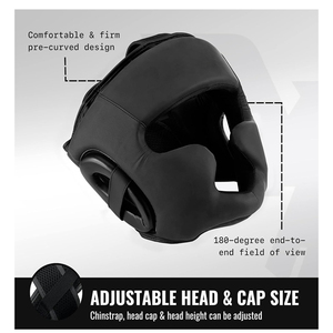 หมวกป้องกันศีรษะสำหรับมวย MMA หนังเทียม สำหรับฝึกซ้อมและต่อสู้มวยไทย - Product Image 6