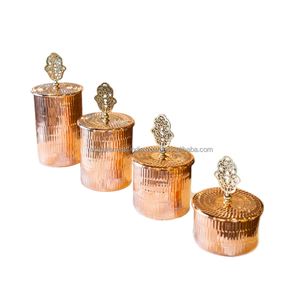 Elegante caja de almacenamiento de cobre puro con tapa Ideal para té, café y más disponible en una gama de estilos y tamaños al último precio - Product Image 2