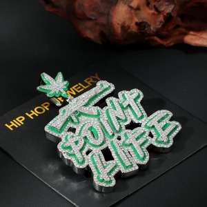 Iced Two Tone Luxury Certified <b>Pendant</b> 925 <b>Silver</b> Moissanite Rhodium Plated Hip Hop Charms Jewelry Micro Pave <b>Initial</b> Letter - Product Image 4
