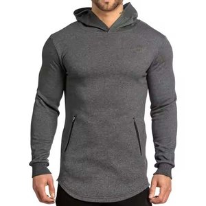 New Winter Style Oversized Fit Men's Pullover Hoodies 100% Cotton Solid Pattern Washed Fabric Breathable Quick Dry Customized - Product Image 5