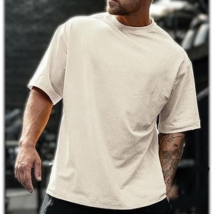 เสื้อยืดผู้ชายสั่งทำพิเศษ ผ้าฝ้าย 100% ซักกรด ทรงโอเวอร์ไซส์ ไหล่ตก หนัก 200 GSM สโตนวอช ระบายอากาศได้ดี - Product Image 5