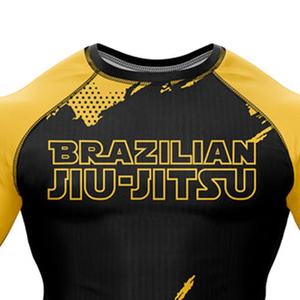 Wholesale Men's Short Sleeve BJJ Rash Guard Brazilian Jiu Jitsu Compression MMA Shirt Sublimation Printing <b>Grappling</b> Gym Wear - Product Image 6