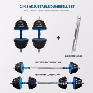 Adjustable 66Lbs 2-in-1 <b>Barbell</b> Set Set of 2 Dumbbells for Men & Women Exercise & Fitness 24kg 32kg 50lbs <b>Weights</b> - Product Image 4