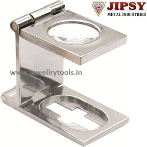 Lupa de aumento 10X con escala, lupa plegable triple de aleación de zinc para joyería y lectura, lupa para contar hilos textiles - Product Image 5