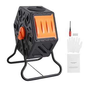 Composter Rotante Compatto da 18,5 Galloni con Camera Singola, Senza BPA, Piccolo Aeratore per Compost con Telaio in Acciaio e Porta Scorrevole - Product Image 4