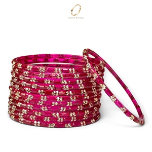 กำไลข้อมือแก้วสีชมพูร้อนแบบหยดน้ำคุณภาพพรีเมียมขายส่ง ประดับคริสตัลเพทาย สำหรับผู้หญิง งานแต่งงาน เครื่องประดับแฟชั่นอินเดีย - Product Image 2