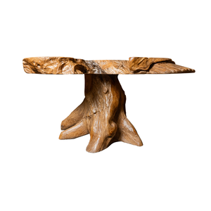 Juego de Mesa de Raíz de Teca Rústica Artesanal Premium ARTERRA con Sillones Esculpidos, Muebles Modernos para Sala de Estar, Patio o Cafetería - Product Image 3