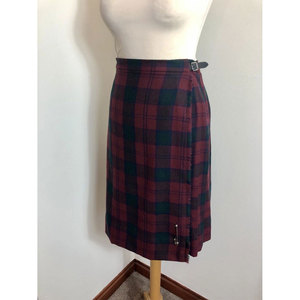 Kilt écossais moderne Lindsay en 100 % laine bordeaux, style vintage, motif tartan, sur mesure, vente en gros, jupe pour femme 2026 - Product Image 2