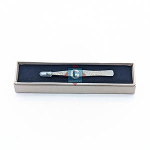 Pinzas de acero inoxidable con punta inclinada de diseño de piedra, estilo moderno y duradero, pinzas para cejas con punta inclinada - Product Image 6