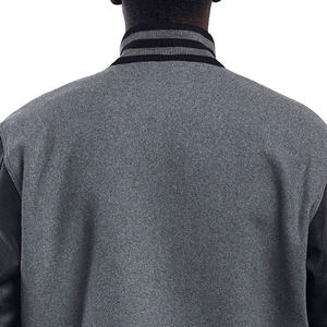 Blouson universitaire homme grande taille en 100 % laine, col montant, respirant, vente en gros, OEM, personnalisé, hiver, promotion - Product Image 5