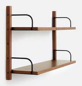 Industrial Wall Mounted Floating Pipe <b>Shelf</b> 3 Tier Reclaimed Wood Wall Rack <b>Rustic</b> Iron Pipe Bookshelf Heavy Duty Storage Unit - Product Image 3