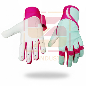 Prix de gros de haute qualité Gants de frappeur de baseball pour jeunes Gants de frappeur en cuir respirants robustes personnalisés pour hommes et femmes - Product Image 3