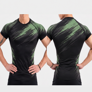 T-shirt de sport unisexe à manches longues, col rond, respirant, à séchage rapide, anti-transpiration, en spandex/polyester, pour entraînement/course à pied - Product Image 2