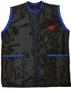 เสื้อแจ็คเก็ตช่างตัดผมมืออาชีพ Tactus Industries สำหรับผู้ชาย - ผ้าแคนวาสสีดำ ระบายอากาศได้ดี มีกระเป๋าใส่เครื่องมือสองช่อง ซิปแบบทางเดียว - Product Image 3
