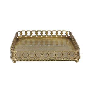 Bandeja de Servicio de Metal de Lujo al por Mayor con Diseño de Tallado, Forma y Tamaño Personalizables a Precio Competitivo - Product Image 5