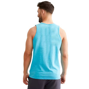 Tallas grandes por encargo de buena calidad Precio al por mayor 100% algodón Ropa de hombre Ropa de gimnasio Ropa de fitness Camiseta sin mangas - Product Image 5