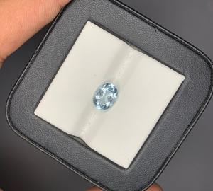 Pierre précieuse naturelle en aquamarine, pierre facettée bleu-vert, pierre en vrac pour la fabrication de bijoux, bagues et pendentifs - Product Image 1