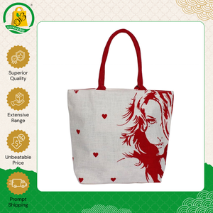 Vendeur fiable proposant des sacs fourre-tout en jute écologiques personnalisés fabriqués en Inde, sacs de plage réutilisables avec poche intérieure - Product Image 2