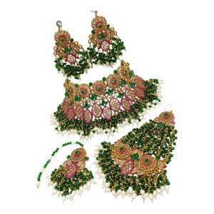 Premium Crystal Necklace Fashion <b>Jewelry</b> <b>Sets</b> Elegant Gold Plated <b>Bridal</b> <b>Jewelry</b> <b>Set</b> for Women Party Wear Collection - Product Image 1