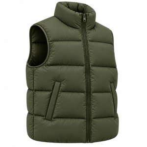 Chaleco Acolchado para Hombre al por Mayor, Sin Mangas, Cálido, de Invierno, para Exteriores, Color Sólido, Personalizado, Ropa Exterior Masculina - Product Image 3