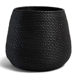 Panier de rangement rond en rotin naturel tissé à la main, écologique, moderne et multifonction, fabriqué à Hanoï - Product Image 2