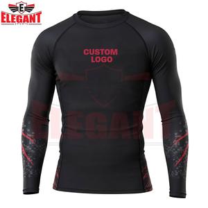 Conjunto de Rash Guard y Shorts de Lucha BJJ/MMA 2026, Diseño Personalizado, Elástico en 4 Direcciones, Transpirable, Ecológico, Manga Larga, Doble Capa - Product Image 3