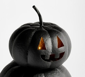 Decoración de Halloween con Calabazas Apiladas – Adorno de Calabaza Iluminada para un Estilo Espeluznante de Temporada - Product Image 3