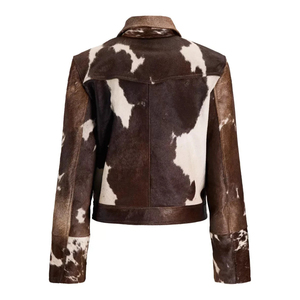 Veste en cuir de vachette, veste de motard en cuir de qualité supérieure avec finition durable, construction renforcée et style classique pour un look décontracté - Product Image 2