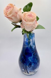 แจกันเรซิ่น Ocean Time Midnight Tide สีฟ้า งานแฮนด์เมด ตกแต่งสไตล์ชายฝั่ง - Product Image 5